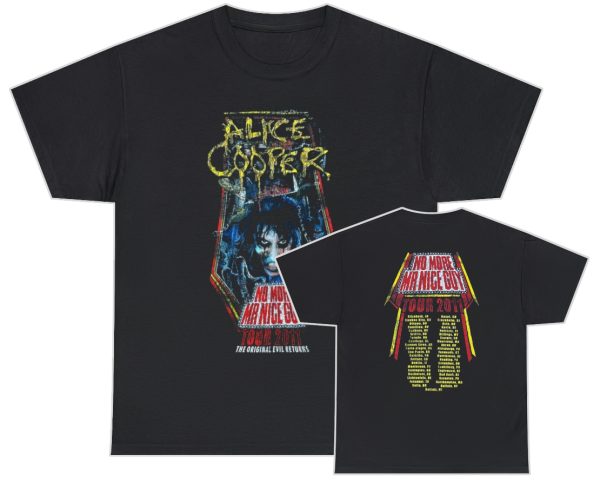 Alice Cooper 2011 No More Mr. Nice Guy The Original Evil Returns Tour Shirt