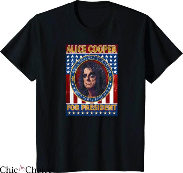 Alice Cooper T-shirt Alice Cooper For President American