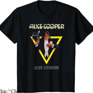 Alice Cooper T-shirt Welcome To My Nightmare Yellow Triangle