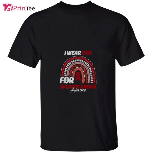 Aplastic Anemia Awareness Month Red Ribbon Rainbow T-Shirt – Best gifts your whole family