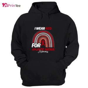 Aplastic Anemia Awareness Month Red Ribbon Rainbow T Shirt Best gifts your whole family 3
