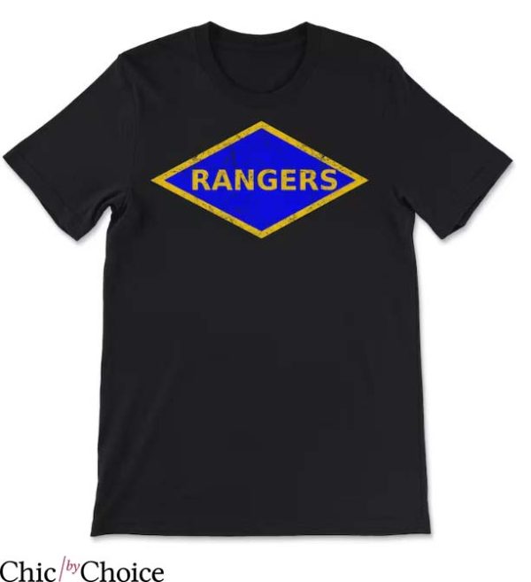 Army Rangers T Shirt Army Ranger Blue Diamond Vintage 75th