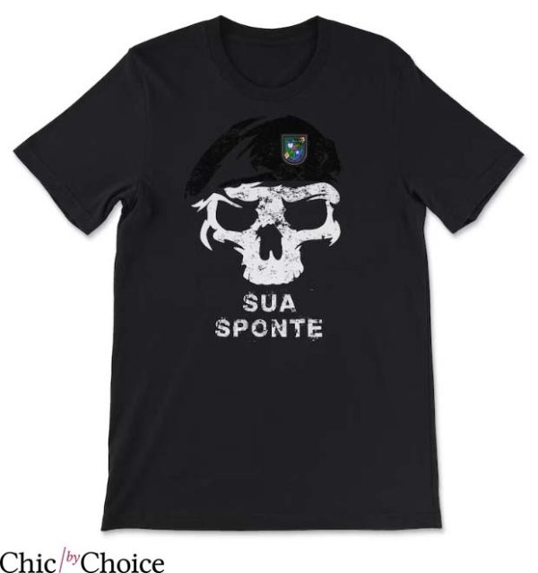 Army Rangers T Shirt Ranger Regiment DUI Sua Sponte Skull