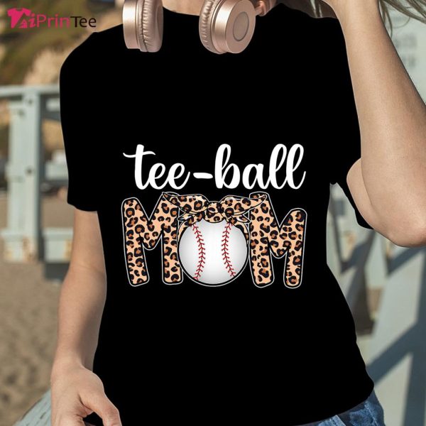 Ball Mom Mother’s Day Gift Teeball Mom Leopard Funny T-Shirt – Best gifts your whole family