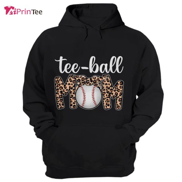 Ball Mom Mother’s Day Gift Teeball Mom Leopard Funny T-Shirt – Best gifts your whole family