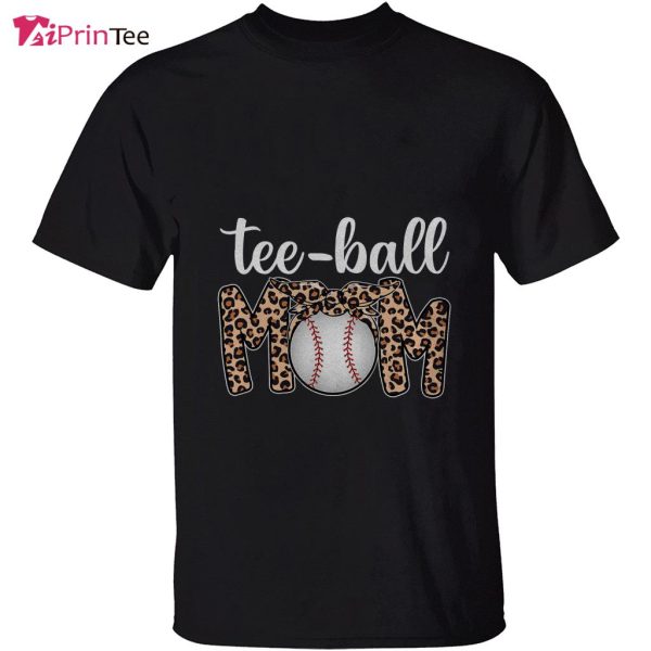 Ball Mom Mother’s Day Gift Teeball Mom Leopard Funny T-Shirt – Best gifts your whole family