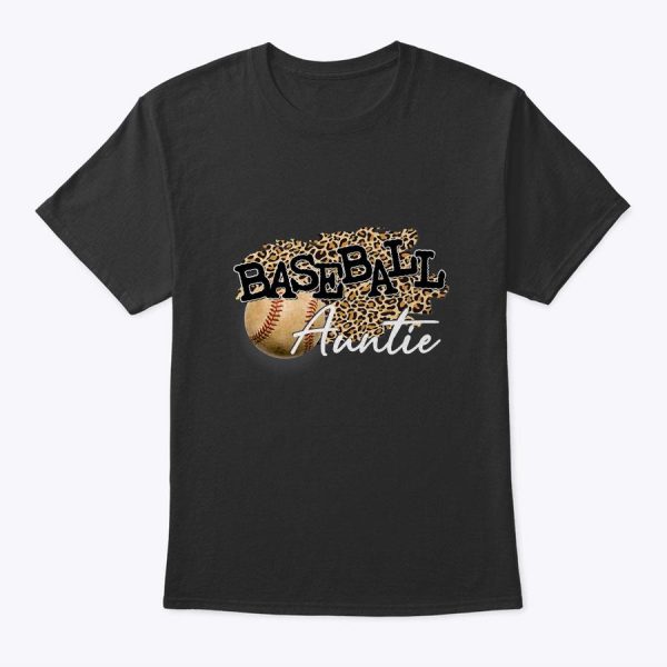 Baseball Auntie Leopard Mother’s Day T-Shirt