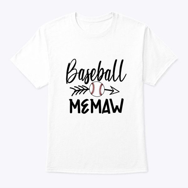 Baseball Memaw Cute Arrow Father’s Mother’s Xmas Day T-Shirt