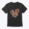 Baseball Mom Valentine Leopard Heart Softball Mom Mother Day T-Shirt