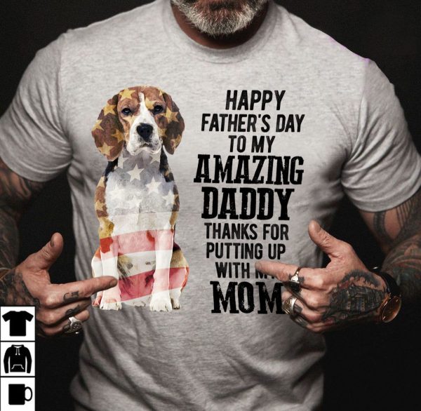Beagle Shirt Shirt To My Amazing Dad American Flag