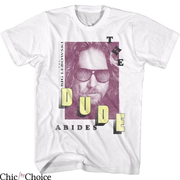 Big Lebowski T-shirt The Dude Abides Funny Comedy Film Retro