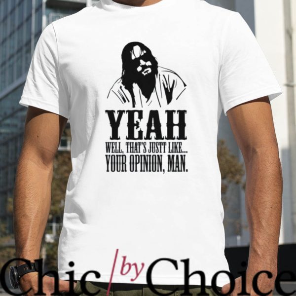 Big Lebowski T-shirt The Dude Funny Comedy Movie Quote