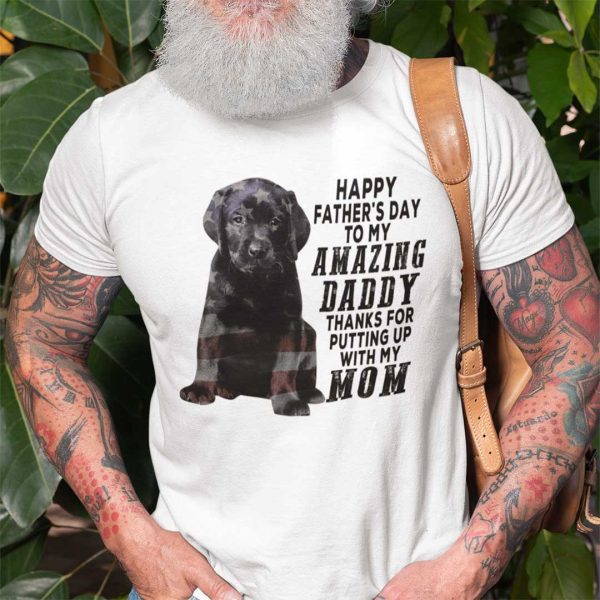 Black Labrador Shirt To My Amazing Dad American Flag