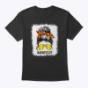 Bleached Softball Aunt Messy Bun Game Day Vibes Mother’s Day T-Shirt