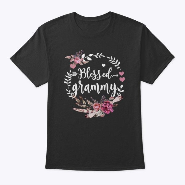 Blessed Grammy T-Shirt Thanksgiving Floral Funny Gifts T-Shirt
