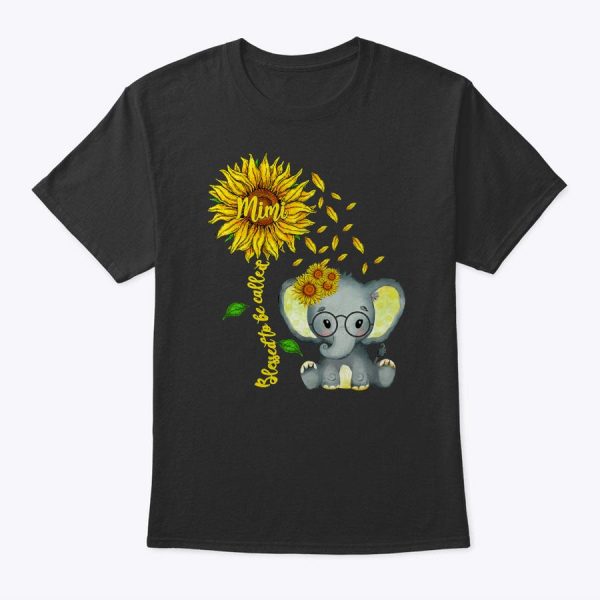 Blessed To Be Called Mimi Sunflower Elephant Mother’s Day T-Shirt