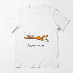 Bloom County T-shirt Funny Bill The Cat Passed Out From Life