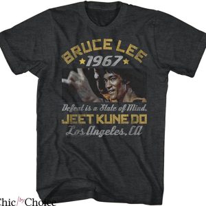 Bruce Lee T-Shirt Defeat is A State of Mind Jeet Kune Do 60s