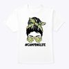 Camping Life Messy Bun Mother’s Day Mothers Camping Lovers T-Shirt