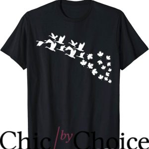 Canada Goose T-Shirt Geese Flying Maple Leaf Goose Lover