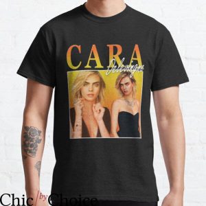 Cara Delavigne T-shirt Cara Photo In A Black Evening Dress