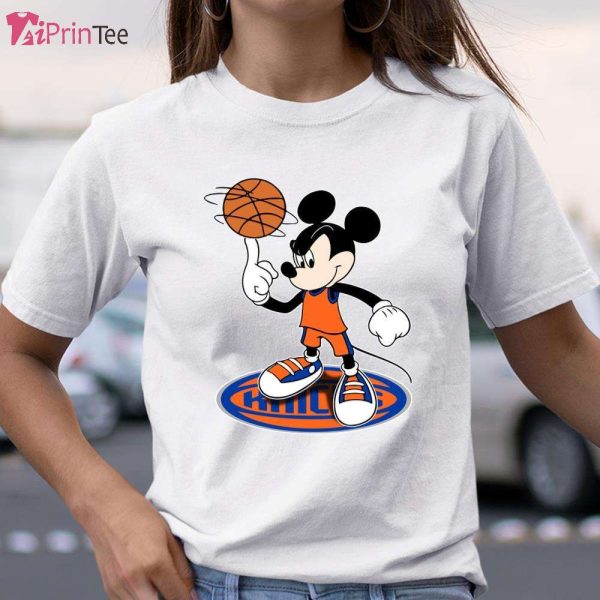 Cheerful Mickey Disney Basketball New York Knicks T-Shirt – Best gifts your whole family