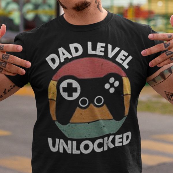 Dad Level Unlocked Gaming Shirt
