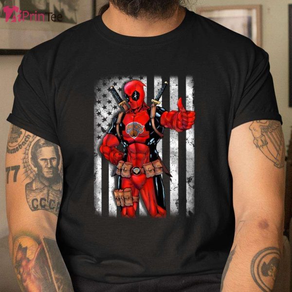 Deadpool American Flag Basketball New York Knicks T-Shirt – Best gifts your whole family