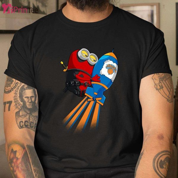 Deadpool Minion Marvel Basketball New York Knicks T-Shirt – Best gifts your whole family