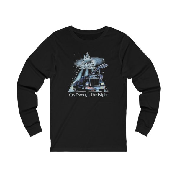 Def Leppard 1980 On Through The Night Stars Long Sleeved Shirt