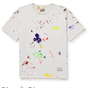 Dept De La Galerie T-Shirt Rag Appliqued Distressed Paint