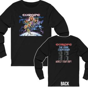 Europe The Final Countdown 1987 Long Sleeved World Tour Shirt