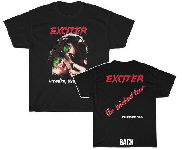 Exciter 1986 Unveiling The Wicked European Tour Shirt