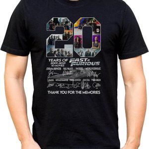 Fast And Furious T-shirt 20th Anniversary Awesome Dominic