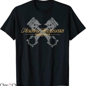 Fast And Furious T-shirt Engine Piston Born For Speed Logo
