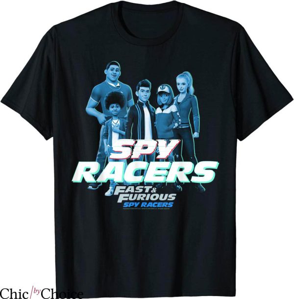 Fast And Furious T-shirt Spy Racers Blue Group Logo Racing