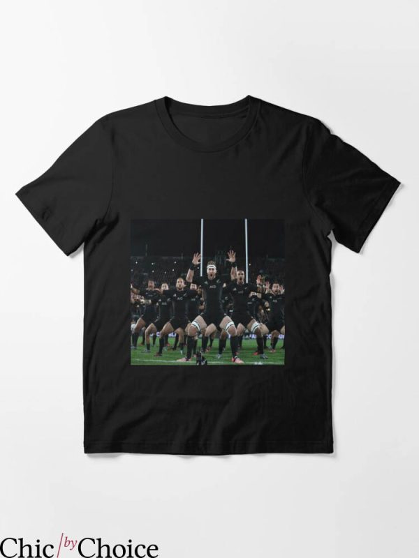Front Row Rugby T-shirt Never Give Up All Blacks Rugby Lover