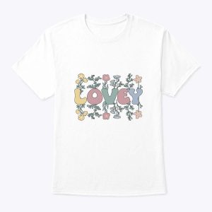 Groovy Lovey Grandmother Flowers Lovey Grandma T-Shirt
