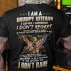Grumpy Veteran Dad Shirt I Served I Sacrificed I Don’t Regret