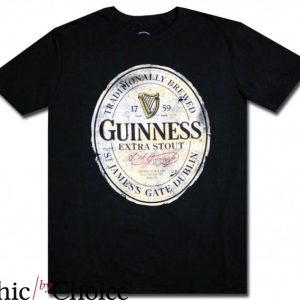 Guinness Beer T-shirt Traditionally Guinness Logo Extra Stout