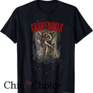 Guns N Roses T Shirt Sketched Cherub