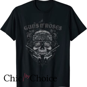 Guns N Roses T Shirt Skull Guns Bandanna