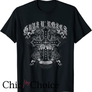 Guns N Roses T Shirt Vintage White Cross