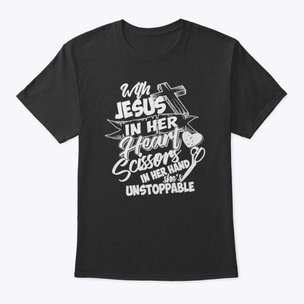 Hairdresser Jesus Cute Christ Follower Women Funny Gift T-Shirt