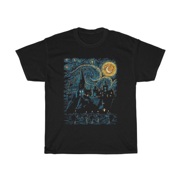 Harry Potter Vincent Van Gogh’s Starry Night inspired Hogwarts T-Shirt