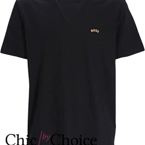 Hugo Boss T Shirt Curved Black Gold