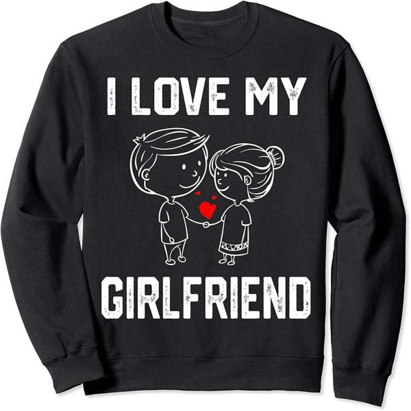 I Love My Girlfriend GF Red Heart Birthday Gift for Girlfriend T-Shirt – Best gifts your whole family