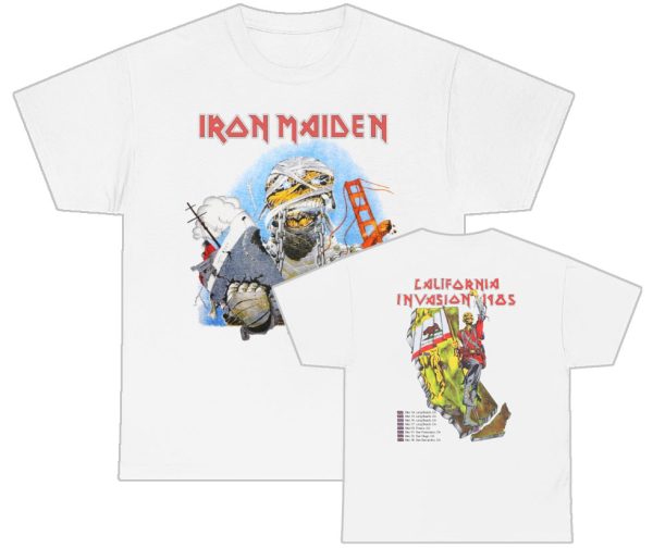 Iron Maiden 1985 California Invasion Tour Shirt