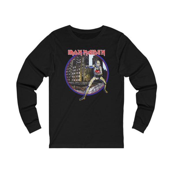 Iron Maiden 1985 Eddie Luvs Noo Yawk Radio City Music Hall Long Sleeved Shirt