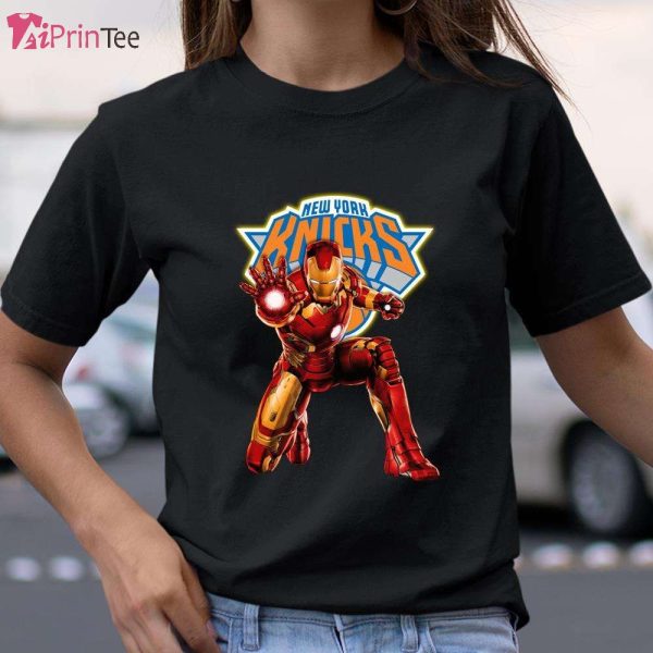 Iron Man Marvel Comics Sports Basketball New York Knicks T-Shirt – Best gifts your whole family